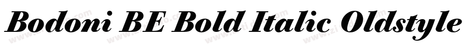 Bodoni BE Bold Italic Oldstyle Figures字体转换